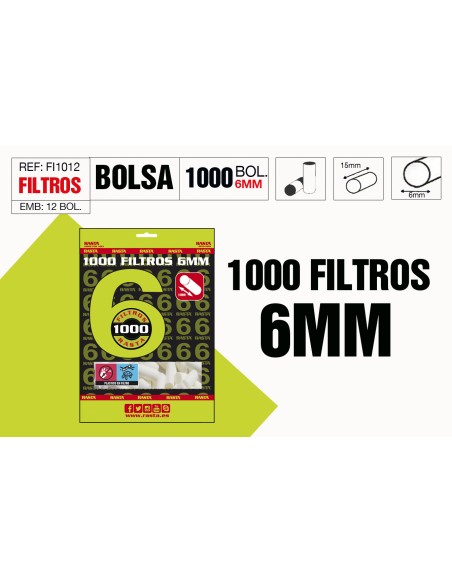 FILTROS 1000 /6MM "XL" EMB/80BOLSAS