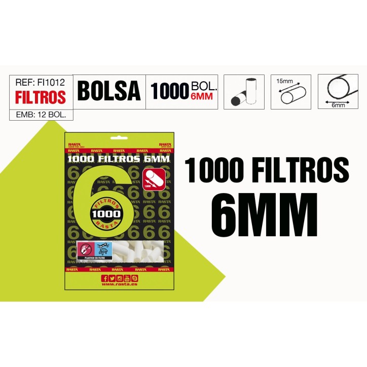 FILTROS 1000 /6MM "XL" EMB/80BOLSAS