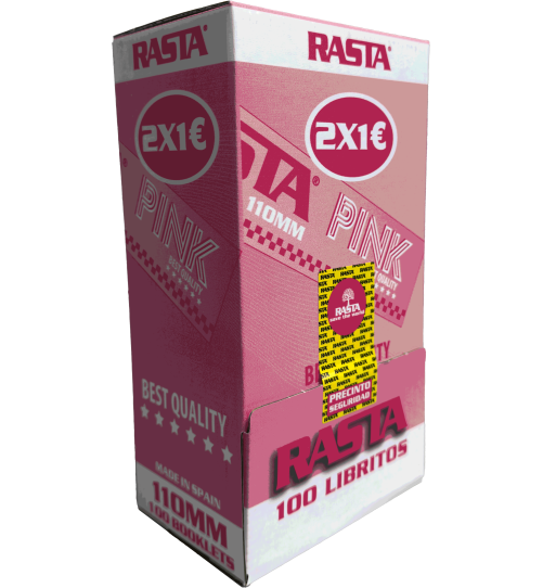 PAP.2X1€ PINK-110MM 100LIB EMB/9EXP